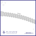 Platinum 3mm Curb Link Chain with Polished Textured Finish