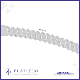Platinum 3mm Curb Link Chain with Polished Textured Finish