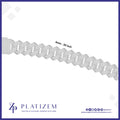 Platinum 4mm Curb Cuban Link Chain with Delicate Polished Texture