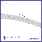 9kt Gold 7mm Curb Cuban Link Chain Featuring Polished Texture