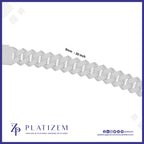 Gold Vermeil 9mm Curb Cuban Link Chain with Textured Polished Links