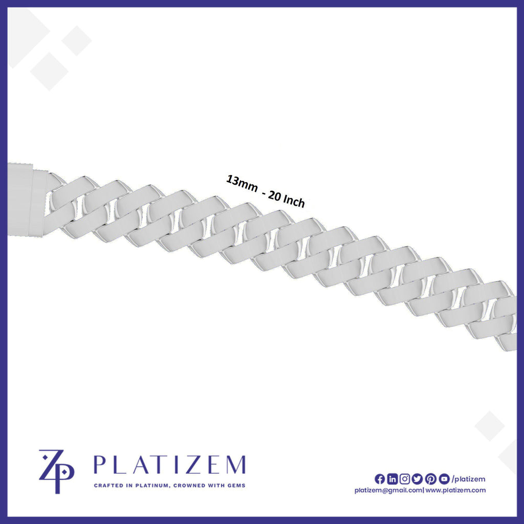 9kt Gold 13mm Curb Cuban Link Chain with Polished Textured Build