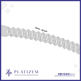 9kt Gold 13mm Curb Cuban Link Chain with Polished Textured Build