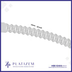 Solid Gold 14mm Curb Cuban Link Chain Featuring Polished Texture