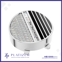 Lab Made Diamond Studded Button