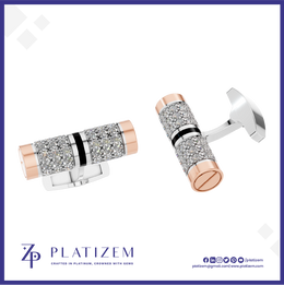 Moissanite Lab Grown Diamond Cufflinks for Men
