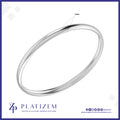 PT950 Platinum Bangle 4mm Minimalist Plain Platinum Bangle for Men and Women
