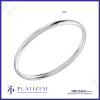 PT950 Platinum Bangle 4mm Minimalist Plain Platinum Bangle for Men and Women