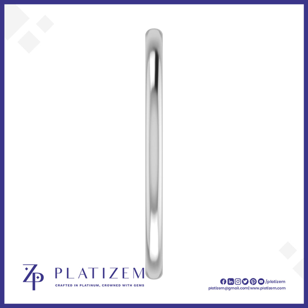PT950 Platinum Bangle 4mm Minimalist Plain Platinum Bangle for Men and Women