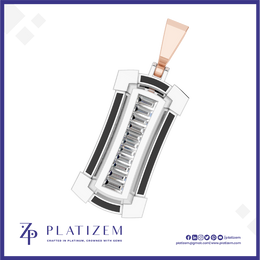 Baguette Lab Grown Diamond Pendant for Men