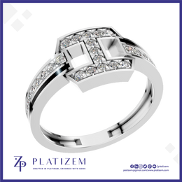 Platinum Ring With Lab Grown Diamonds