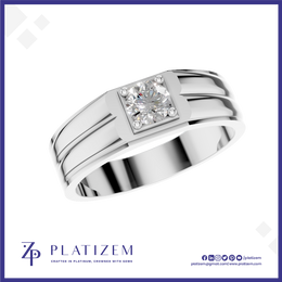 Solitaire Platinum Lab Grown Diamond Engagement Ring