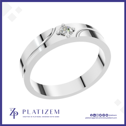 Moissanite Wedding Band for Men