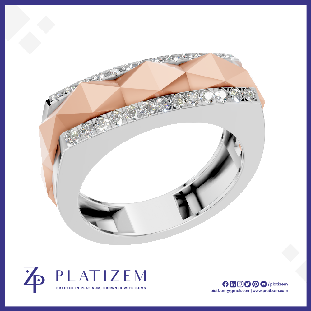 Gold And Platinum Ring For Men