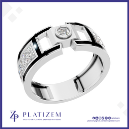 18kt Gold Lab Grown Diamond Ring For Men