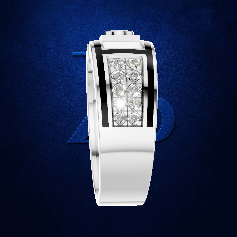 18kt Gold Laboratory Grown Diamond Ring For Men