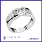 Princess Cut Laboratory Created Diamond Ring