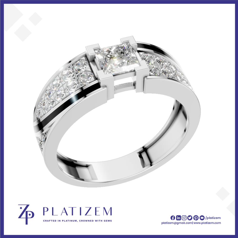 Princess Cut Laboratory Created Diamond Ring