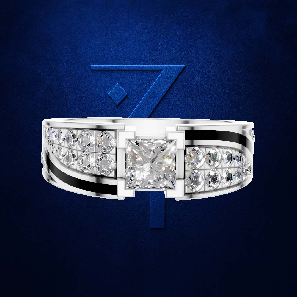 Princess Cut Laboratory Created Diamond Ring