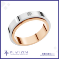 Gold Mens Two Tone Wedding Band