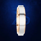 Gold Mens Two Tone Wedding Band