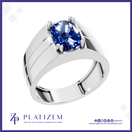 Blue Sapphire Gemstone Ring For Men