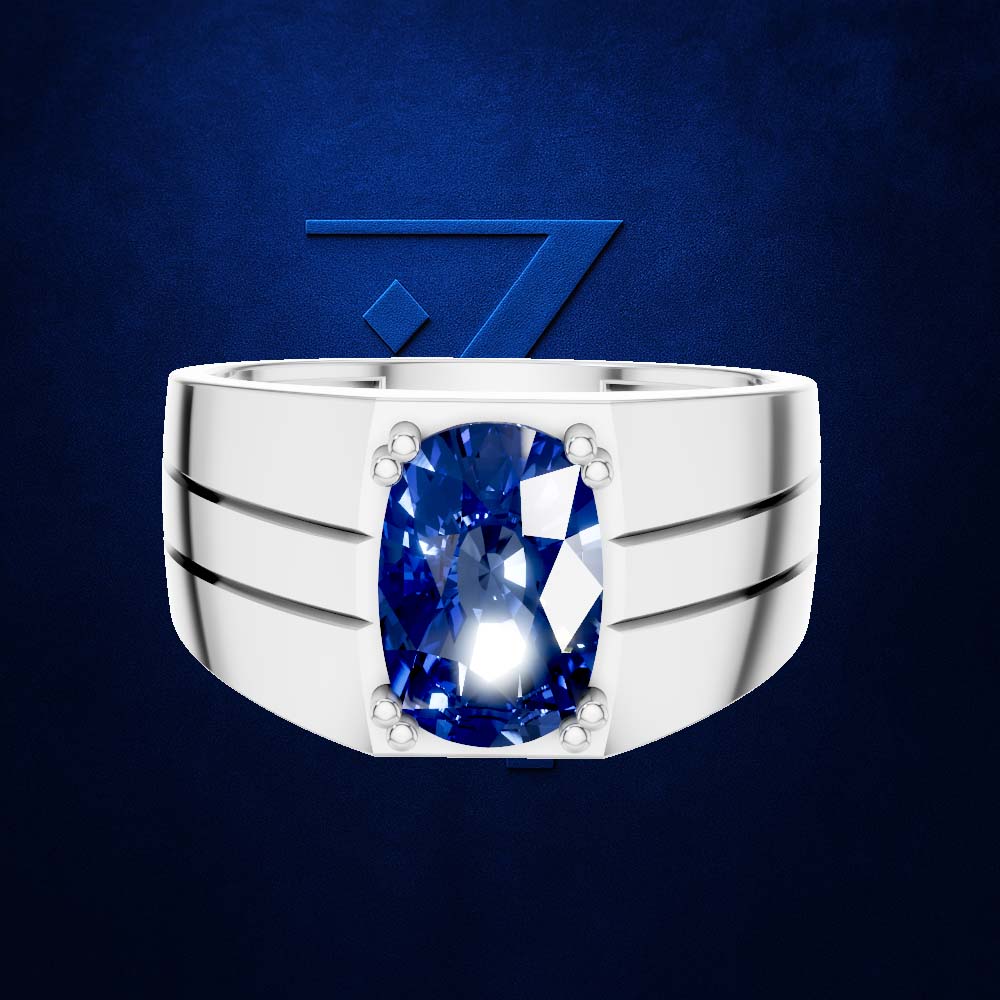 Blue Sapphire Gemstone Ring For Men