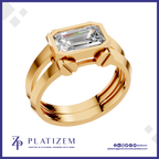 East West Emerald Cut Wedding Ring  Unique, Elegant, and Timeless Fine Jewelry Design