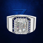 1 Carat Emerald Cut Lab Grown Diamond Ring for Men and Women