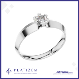 Six-prong Lab Grown Diamond Engagement Ring