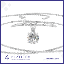 Round Moissanite Pendant Necklace