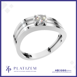Round Cut Moissanite Lab Grown Diamond Ring