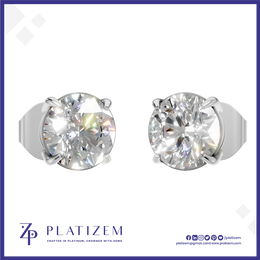 1.5 Carat Round Lab Grown Diamond Earrings