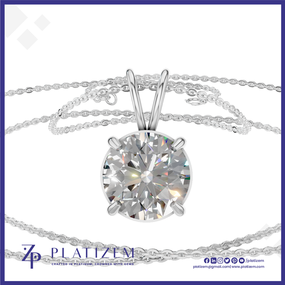 2 Carat Laboratory Grown Diamond Solitaire Pendant Necklace