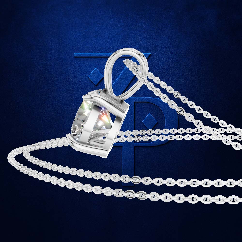 2 Carat Laboratory Grown Diamond Solitaire Pendant Necklace