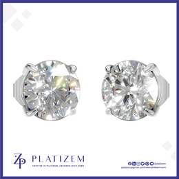 Round Lab Grown Diamond Studs For Women
