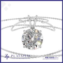 Round Lab Grown Diamond Solitaire Pendant