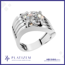 Round Lab Grown Diamond 3 Carat Engagement Ring
