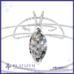 2 Carat Marquise Lab Grown Diamond Pendant