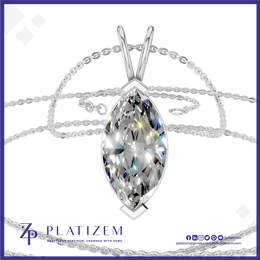Marquise Lab Grown Diamond Pendant Necklace 9kt Gold