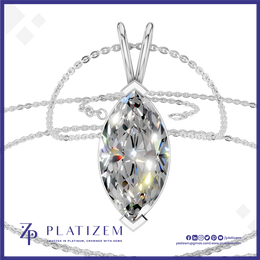 3 Carat Marquise Lab Grown Diamond Pendant