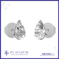 Pear Shaped Laboratory Grown Diamond Solitaire Earrings
