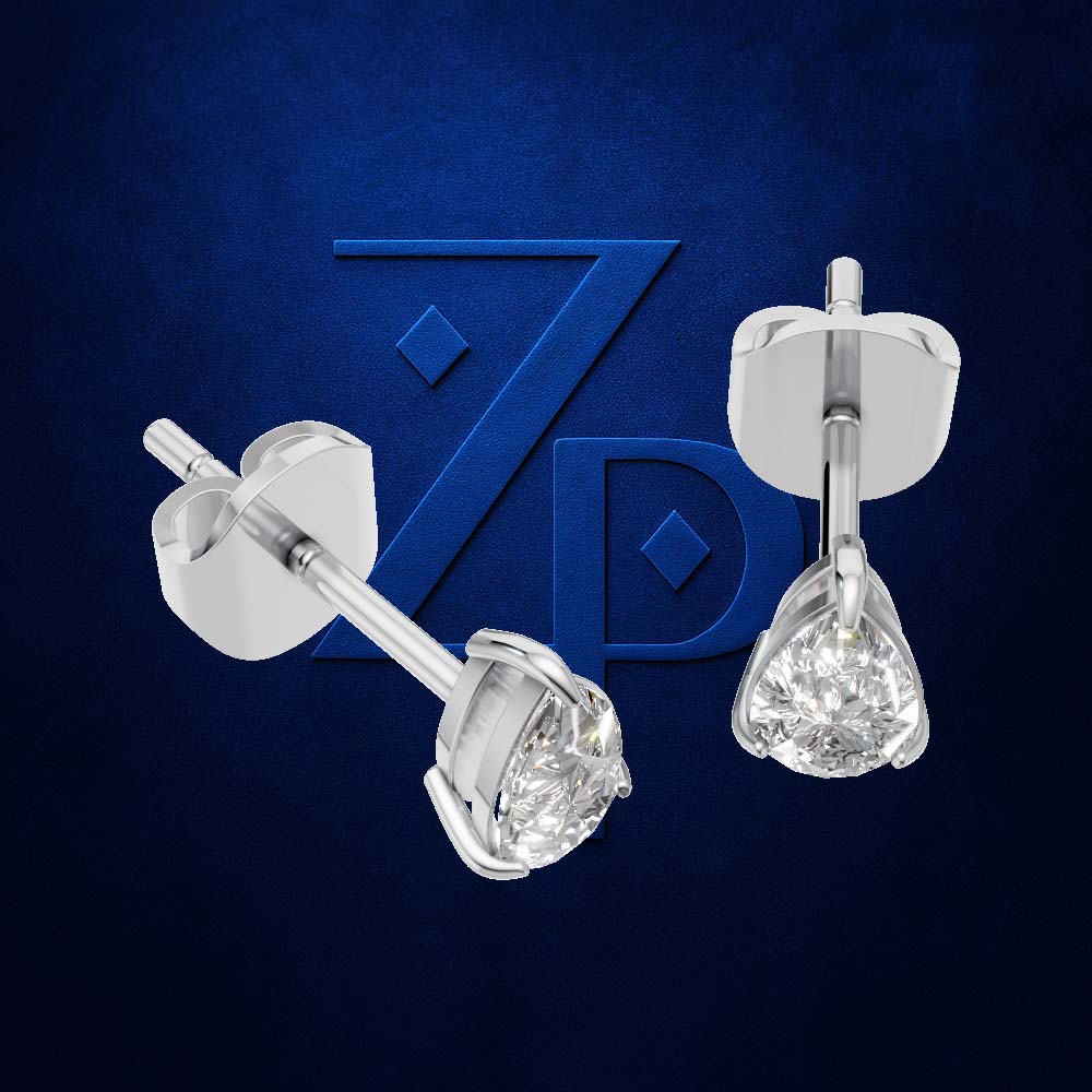 Pear Shaped Laboratory Grown Diamond Solitaire Earrings