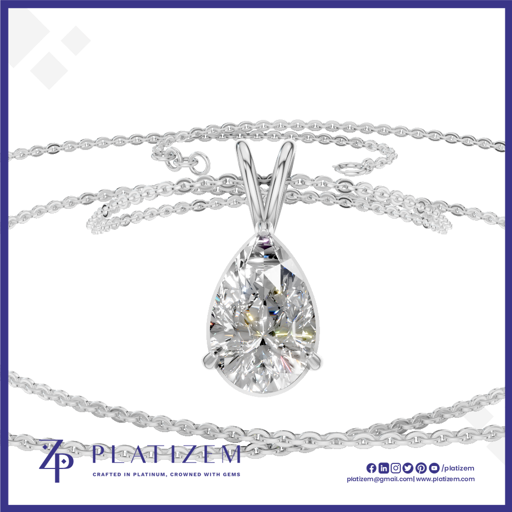 1 Carat Pear Laboratory Grown Diamond Pendant