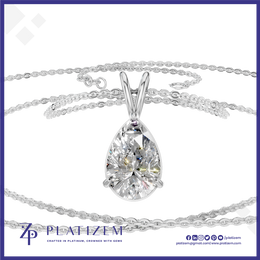 1 Carat Pear Lab Grown Diamond Pendant