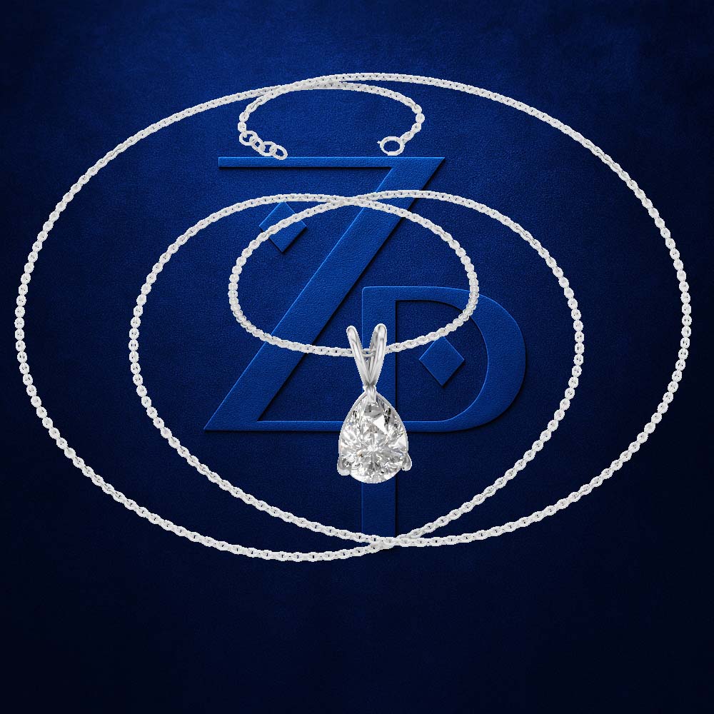 1 Carat Pear Laboratory Grown Diamond Pendant