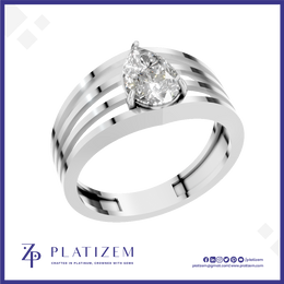 1 Carat Pear Shaped Lab Grown Diamond Ring