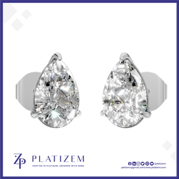Pear Shaped Lab Grown Diamond Studs
