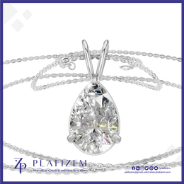 2 Carat Pear Shaped Lab Grown Diamond Pendant