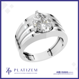 2 Carat Pear Shaped Lab Grown Diamond Ring